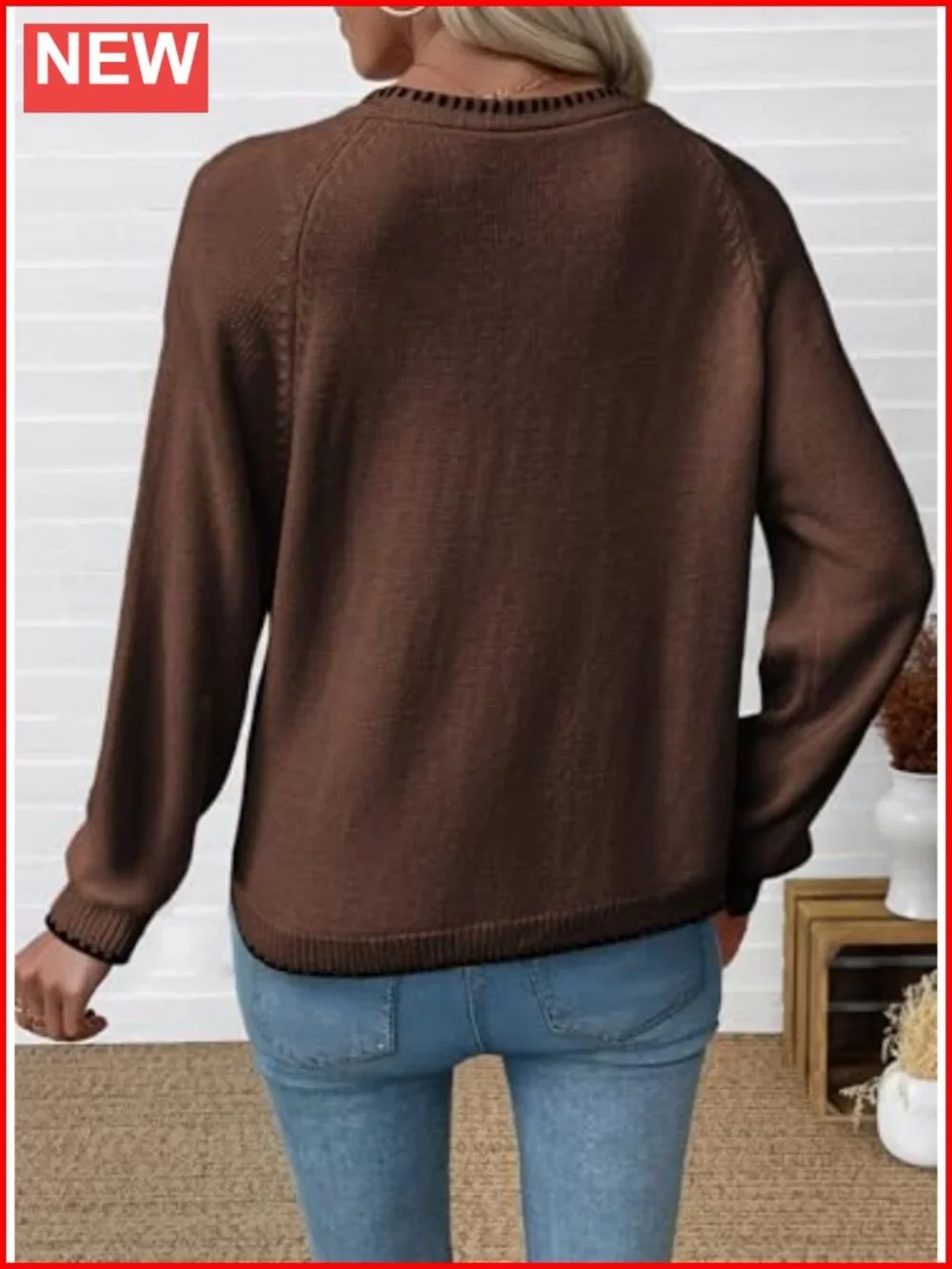 Womens Lightweight Knit Cardigan Sweater Open Front V-Neck Loose Fit Long Sleeve